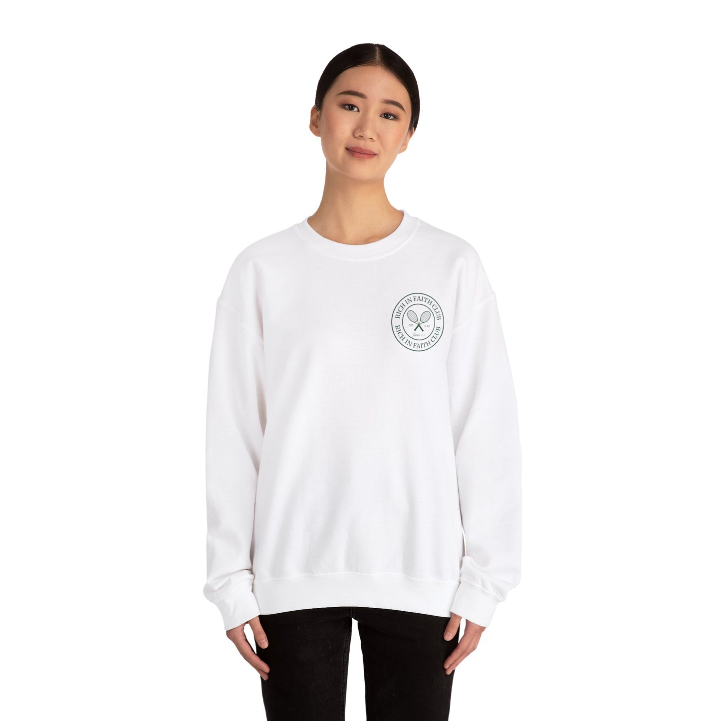 Rich in Faith Logo Crewneck